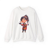 Chibi Inca Girl with Baby Condor Unisex Sweatshirt