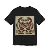 Twin Tribal Harmony Glyph Symmetrical Design Unisex T-Shirt