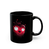 Glowing Aztec Sacrificial Heart Black Mug