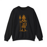 Sun Staff Shaman Tribal Symbol Gold Line Unisex Sweatshirt
