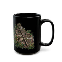 Mayan Jungle Pyramid Ruins Graphic Black Mug