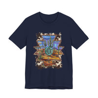 Aztec Turquoise Cactus Desert Landscape Unisex T-Shirt