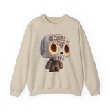 Glow-Eyed Aztec Skull Chibi Unisex Sweatshirt
