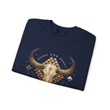 Western Longhorn Cosmic Totem Illustration Unisex Sweatshirt