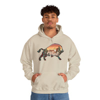 Aztec Buffalo Desert Sunset Silhouette Unisex Hoodie