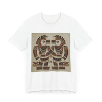 Twin Tribal Harmony Glyph Symmetrical Design Unisex T-Shirt