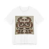 Twin Tribal Harmony Glyph Symmetrical Design Unisex T-Shirt