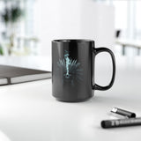 Mystical Inca Chaman Skull Bohemian Vibe Black Mug