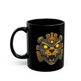 Mayan Jaguar Totem Tribal Style Black Mug