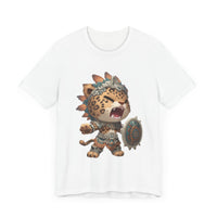 Fierce Chibi Jaguar Warrior Mayan Style Unisex T-Shirt