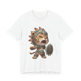 Fierce Chibi Jaguar Warrior Mayan Style Unisex T-Shirt