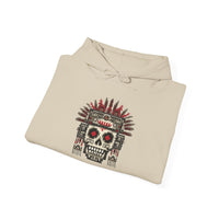 Pixel Art Aztec Skull Totem Unisex Hoodie