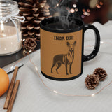 Sacred Inca Dog Illustration Black Mug