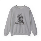 Inca Warrior Line Art Tribal Design Unisex Sweatshirt