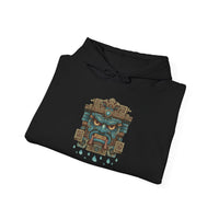 Tlaloc Rain God Stone Face Glyph Unisex Hoodie