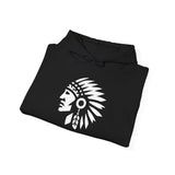 Tribal Warrior Headdress Emblem Illustration Unisex Hoodie