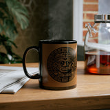 Aztec Totem Mesoamerican Art Illustration Black Mug