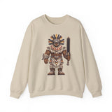 8-Bit Aztec Warrior Pixel Art Style Unisex Sweatshirt