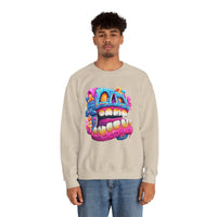 Chunky Neon Mayan Skull Graffiti Style Unisex Sweatshirt