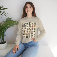 Mayan Petroglyph Stamped Texture Unisex Sweatshirt