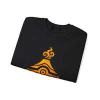 Tribal Volcano Spiral Smoke Glyph Style Unisex Sweatshirt
