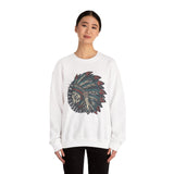 Vintage Native American Headdress Graphic Unisex Sweatshirt
