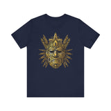 Aztec Golden Feather Headdress Mask Unisex T-Shirt