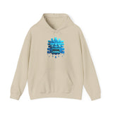 Tlaloc Rain God Blue Mask Glyph Style Unisex Hoodie