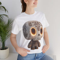 Glow-Eyed Aztec Skull Chibi Unisex T-Shirt