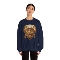 Aztec Golden Solar Deity Mask Unisex Sweatshirt