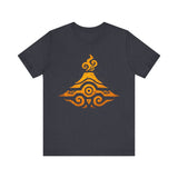 Tribal Volcano Spiral Smoke Glyph Style Unisex T-Shirt