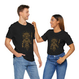 Warrior Shaman Tribal Glyph Gold Line Unisex T-Shirt