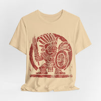 Pre-Hispanic Warrior Symbol Red Glyph Unisex T-Shirt