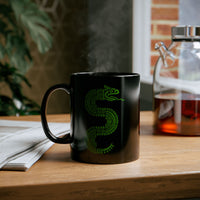 Jade Snake Spiral Black Mug
