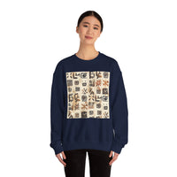 Mayan Petroglyph Stamped Texture Unisex Sweatshirt