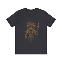 Warrior Shaman Tribal Glyph Gold Line Unisex T-Shirt