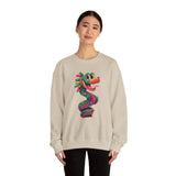 Cartoon Quetzalcoatl Cyber Serpent Unisex Sweatshirt