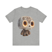 Glow-Eyed Aztec Skull Chibi Unisex T-Shirt