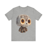 Glow-Eyed Aztec Skull Chibi Unisex T-Shirt