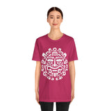 Andean Dual God Symmetry Tribal Glyph Style Unisex T-Shirt