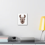 Llama Face Portrait Illustration Canvas