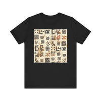 Mayan Petroglyph Stamped Texture Unisex T-Shirt