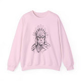 Inca Warrior Hand Drawn Tribal Portrait Unisex Sweatshirt