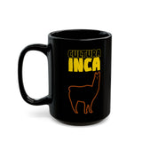 Sacred Inca Llama Emblem Black Mug