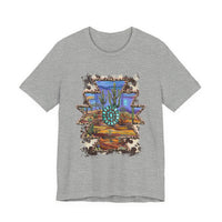Aztec Turquoise Cactus Desert Landscape Unisex T-Shirt