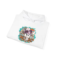 Aztec Floral Cow Skull on Turquoise Pattern Unisex Hoodie