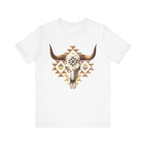 Tribal Bull Skull Earth Symbol Illustration Unisex T-Shirt