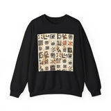 Mayan Petroglyph Stamped Texture Unisex Sweatshirt