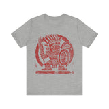 Pre-Hispanic Warrior Symbol Red Glyph Unisex T-Shirt