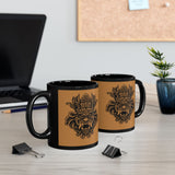 Quetzalcoatl Feathered Serpent God Black Mug